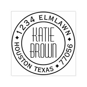 Customizable Self Inking 1.5"x1.5" Stamp Template
