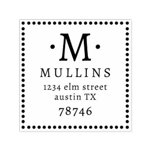 Customizable Self Inking 1.5"x1.5" Stamp Template