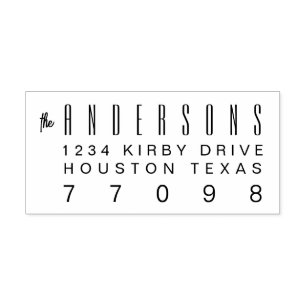 Customizable Self Inking 2.9 x 1.2" Stamp Template