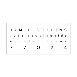 Customizable Self Inking 2.9 x 1.2" Stamp Template