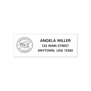 Customizable Self Inking Address Stamp with Logo