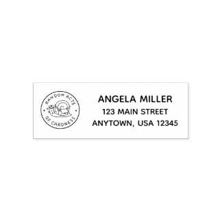 Customizable Self Inking Address Stamp with Logo
