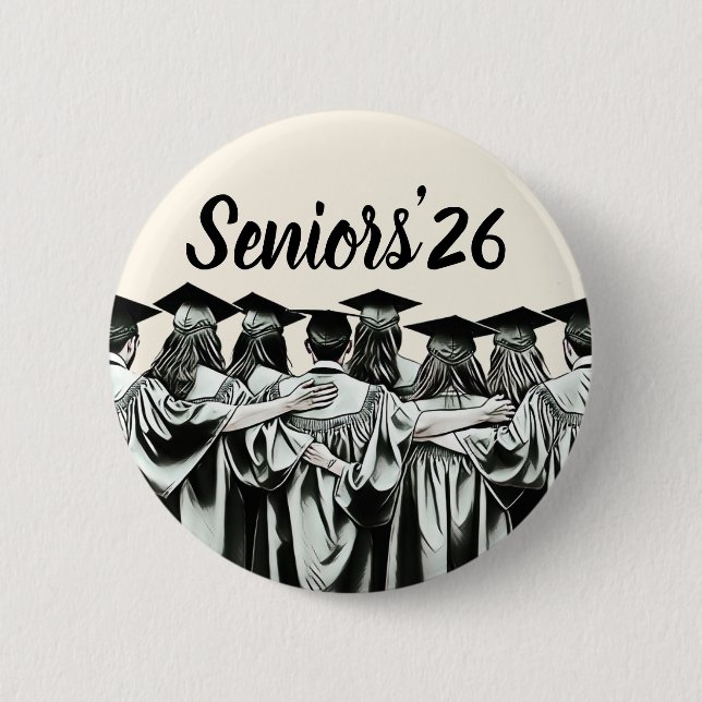 Customizable seniors  2 inch round button (Front)