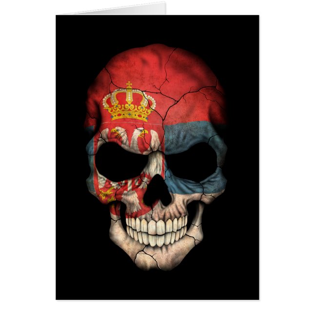 Customizable Serbian Flag Skull (Front)