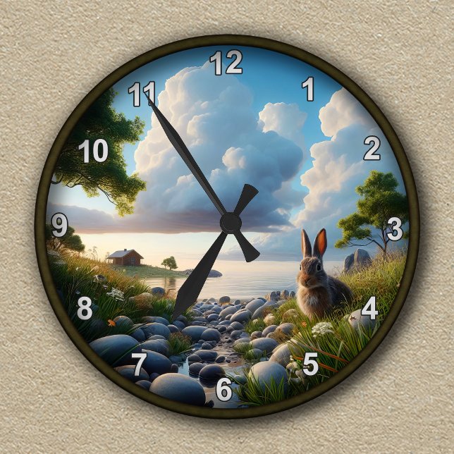 Customizable Serene Rabbit Clock Background (Creator Uploaded)