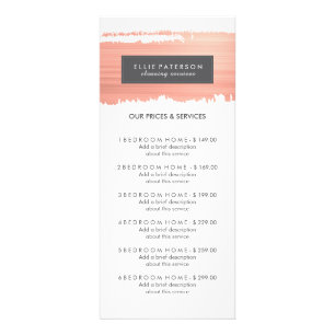 Customizable Service Menu Rack Card