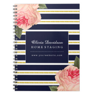Customizable Shabby Chic Designer Note Book