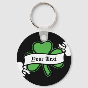 Customizable Shamrock St. Patrick's Day Keychain