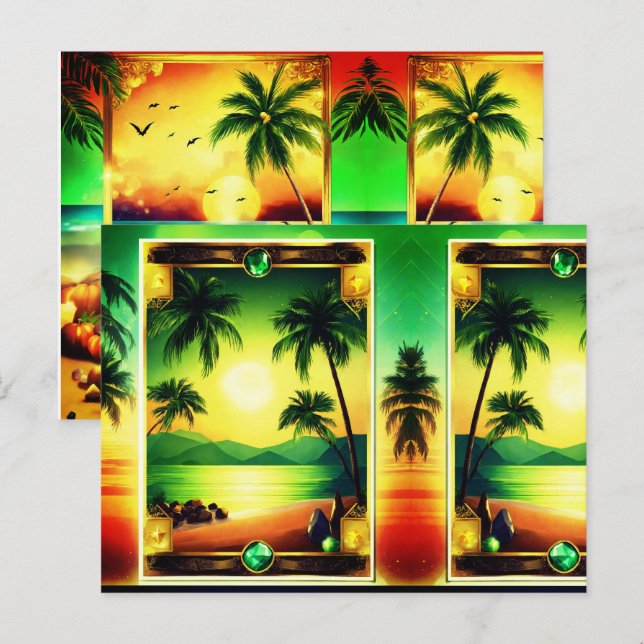 Customizable Shiny Designs with Gemstones Postcard (Front/Back)