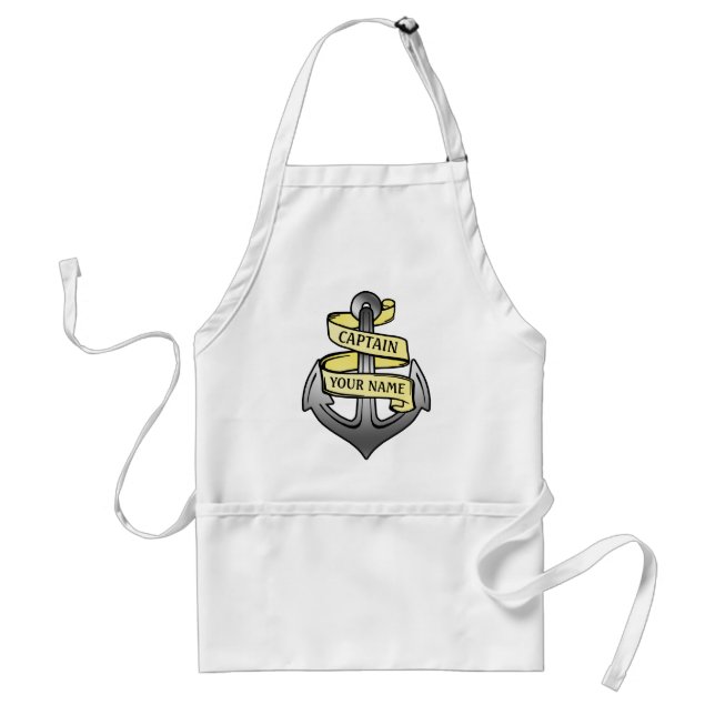 Customizable Ship Captain Your Name Anchor Standard Apron (Front)