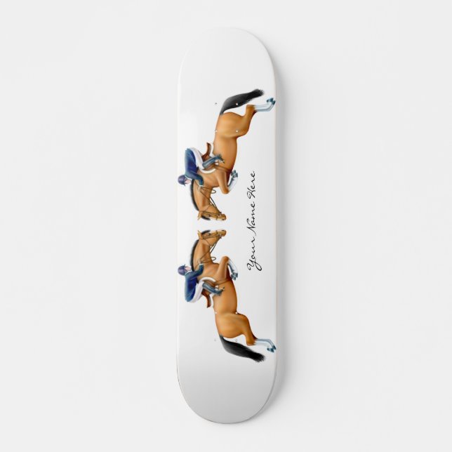 Customizable Show Jumper Horses Skateboard (Front)