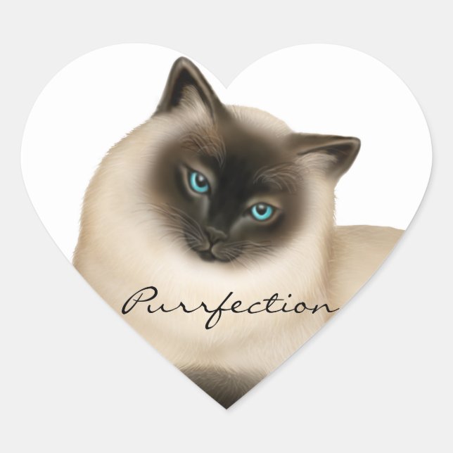 Customizable Siamese Cat Sticker (Front)