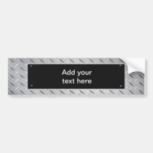 Customizable  Sign - Sheet Metal / Black Plaque Bumper Sticker