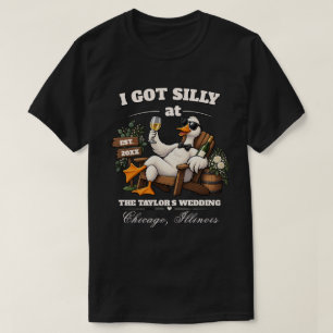 Customizable Silly Goose Wine Funny Wedding Favour T-Shirt