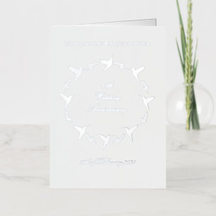 Customizable Silver Wedding Anniversary Foil Greeting Card