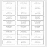 Customizable simple Guest wedding address labels<br><div class="desc">Add a personalized touch to your wedding invitations with our Guest Wedding Address Labels Stickers. Streamline your stationery process with customizable fields for guest names and addresses. Elevate your wedding correspondence effortlessly</div>