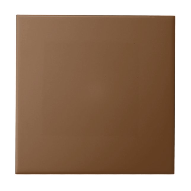 Customizable Simple Mid Brown Tile (Front)