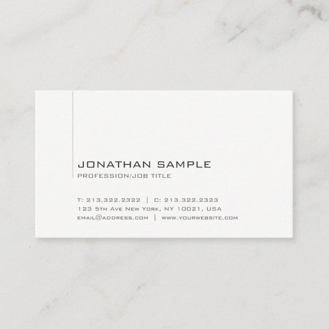 Customizable Simple Modern Professional Template Business Card (Front)