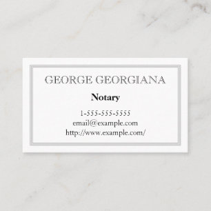 Customizable & Simple Notary Business Card