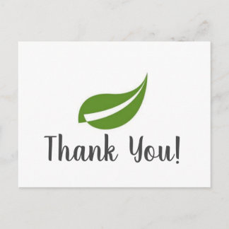 Customizable Simple Shaklee Thank You Postcard