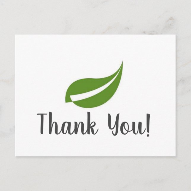 Customizable Simple Shaklee Thank You Postcard (Front)