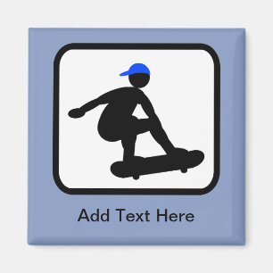 Customizable Skater on Skateboard Logo Magnet
