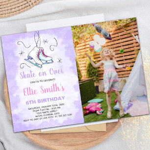 Customizable Skating Party Invitations for Kids