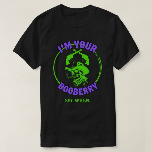 Customizable Skeleton Cowboy Halloween Shirt (Design Front)