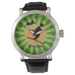 Customizable Skiing Design Watch