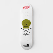 Customizable Skull and Cross deck Skateboard