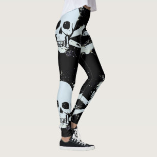 customizable skull leggings