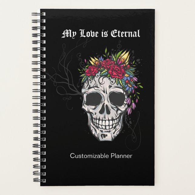 Customizable Skull of the Flower Queen Planner (Front)