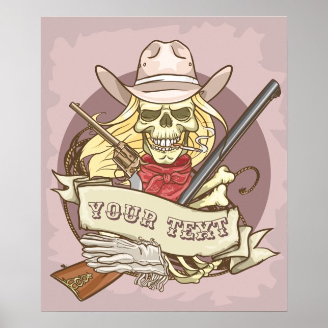 Customizable  Skull Poster (Front)