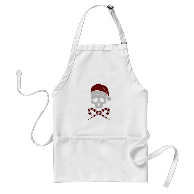 Customizable Skull Santa Claus Standard Apron (Front)