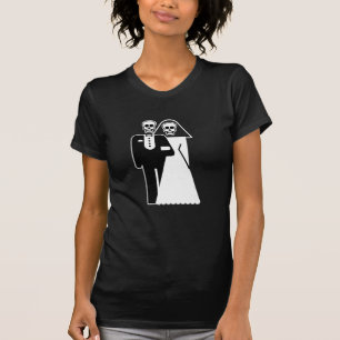 Customizable: Skulls Bride & Groom T-Shirt