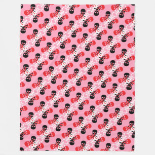 Customizable Skulls & Crossbones Fleece Blanket