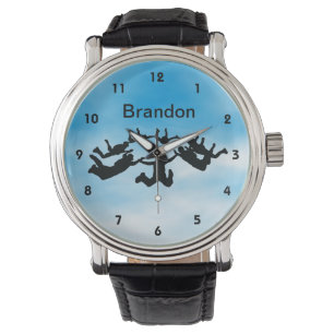 Customizable Sky Diving Design Watch