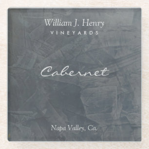Customizable Slate Glass Wine Coasters