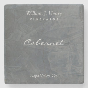 Customizable Slate Stone Wine Coasters