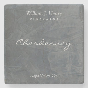 Customizable Slate Stone Winery Wine Coasters