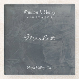 Customizable Slate Travertine Wine Coasters