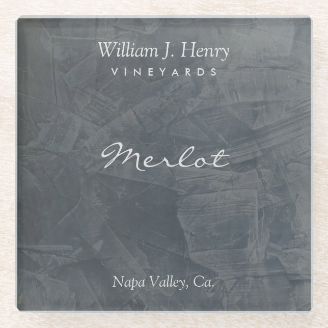 Customizable Slate Travertine Wine Coasters (Front)