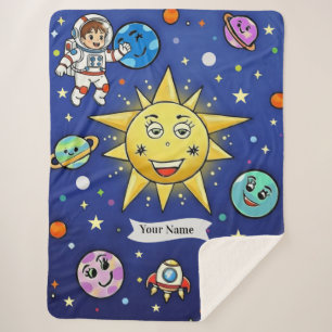 Customizable 'Sleep with the Stars' Sherpa Blanket