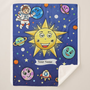 Customizable 'Sleep with the Stars' Sherpa Blanket
