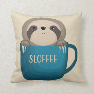 Customizable Sloffee Throw Pillow