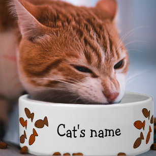 Customizable Slogan Cat Biscuit Treats Bowl