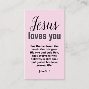Customizable, small Christian track card