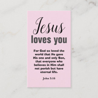 Customizable, small Christian track card