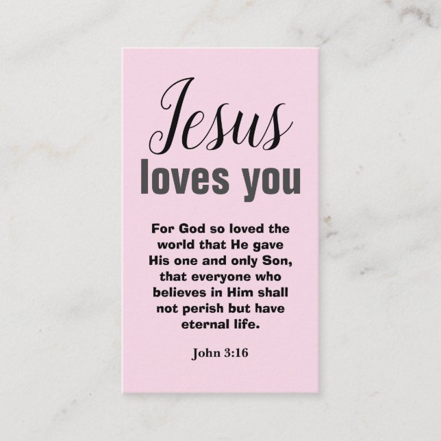 Customizable, small Christian track card (Front)