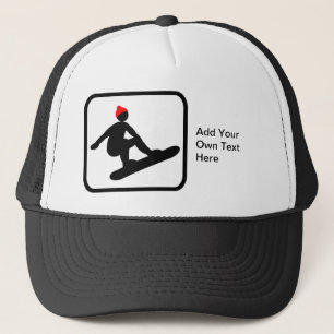 Customizable Snowboarder Logo Trucker Hat